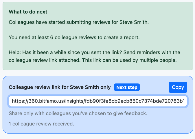 How to chase up colleague reviews