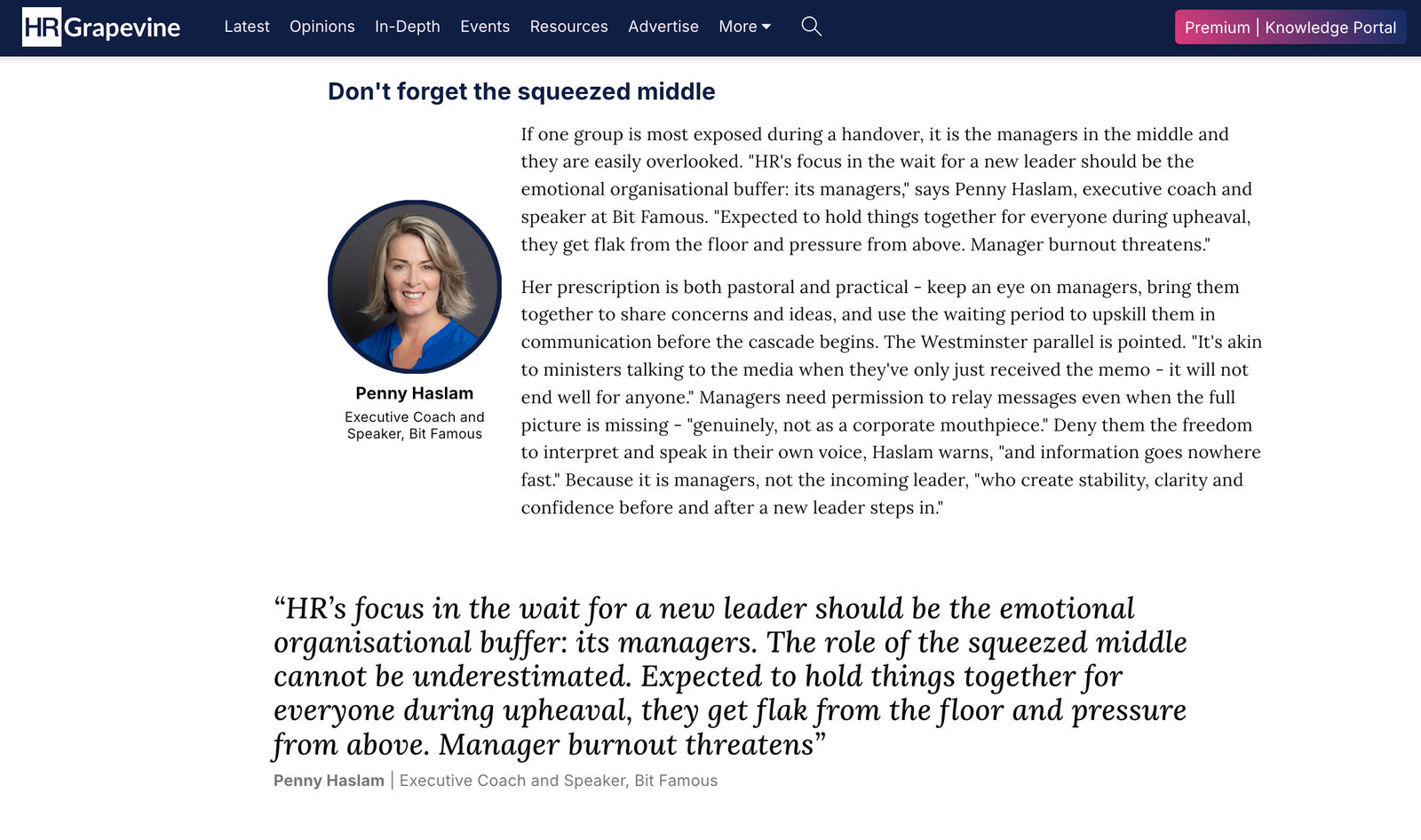 Featured image for “HR Grapevine – From No. 10 to your office – managing the anxiety of a new leader”